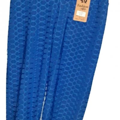 GK Fashion Blue Leggings with honeycomb texture. Size S/M. NWT.