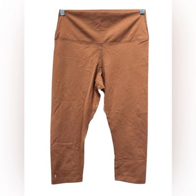 NWT NOBULL Women’s Tan/Camel Cropped Athletic Leggings CrossFit Workout - Size M