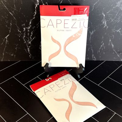 2 Pair Capezio Women's L/XL Footed Tights Ballet Pink #1915