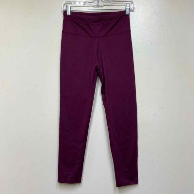 Fabletics Purple Cropped Leggings Mesh Panel Waist Ladies Size XS Workout Active