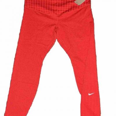 Nike Sz 2X Women's Dri-FIT One Icon Clash Leggings DJ6660-673 Cherry Red $60