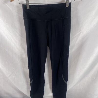 SWEATY BETTY Leggings Womens XS Zero Gravity 7/8 Length Black Workout Gym