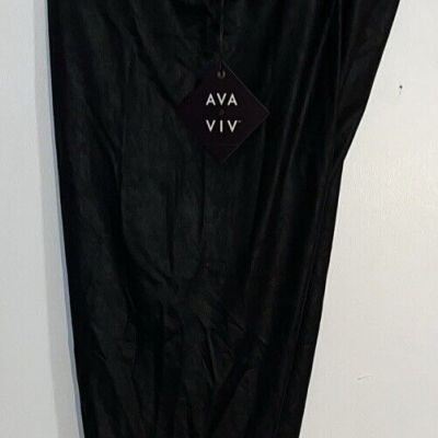 AVA & VIV Women’s Women's Plus Size High-Waisted Capri Leggings - 2X