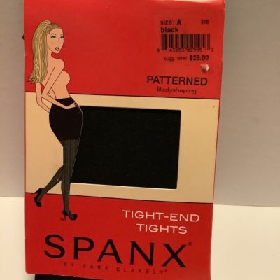 New Spanx Patterned Bodyshaping Tight-End Tights Size A Black Style 318