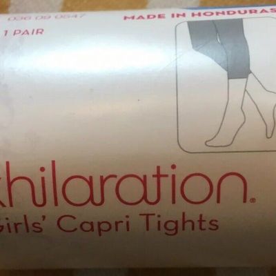 NWT Xhilaration Girls Neon Footless Capri Vivacious Fuchsia Tights 12-14