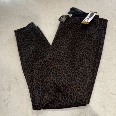 New Liverpool Reese Ankle Leggings Size 20W Cheetah Grey/Black