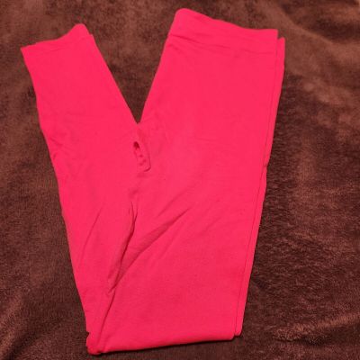 Hot Pink Opaque Ankle Length Tights S/M by Sixteen Ladies Retro 80's