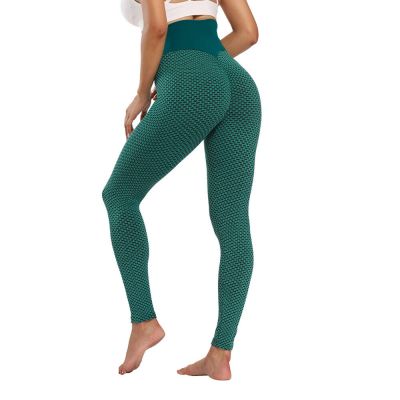 Ladies Ruched Push Up Leggings Yoga Pants Elastic Trousers Workout Fitness Pants