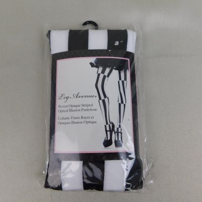 Leg Avenue Woven Opaque Striped Optical Illusion Mad Hatter Pantyhose #3674