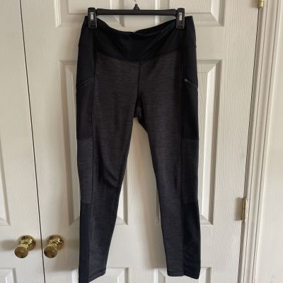 Active Life Womens Leggings Size L Black Gray Jeggings Gym Workout