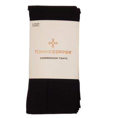 Tommie Copper 2 Pairs Black Compression Tights New Waist 18