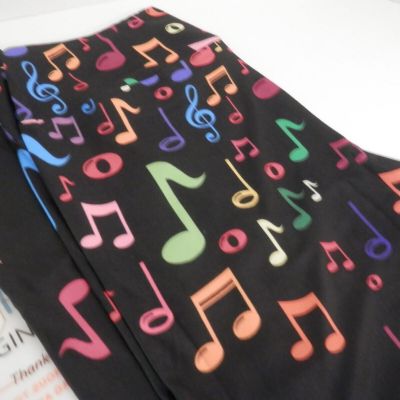 Charlie's Project MUSIC NOTES Leggings Womens OS (4-14) Style as LuLaRoe NEW