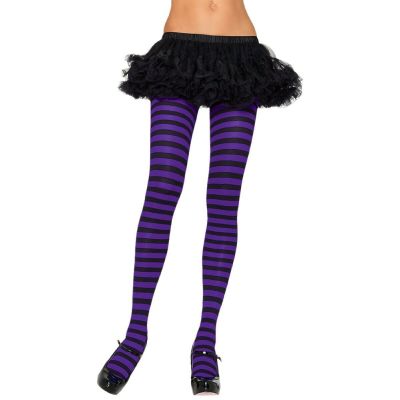 Striped Tights Adult Womens Nylon Pantyhose