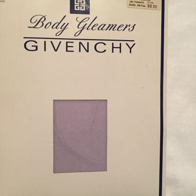 Body Gleamers by Givenchy Shimmery Sheer Leg Control Top Pantyhose SZ A Purple