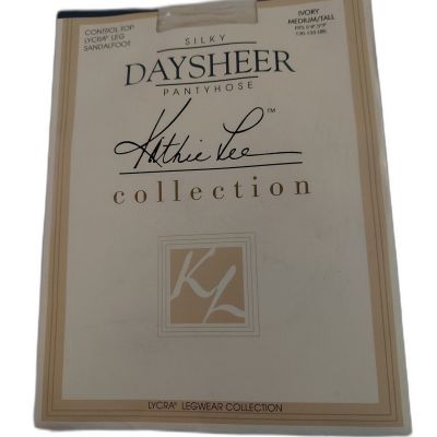 Vtg Daysheer Silky Pantyhose Kathie Lee Collection Control Top IVORY Medium/Tall
