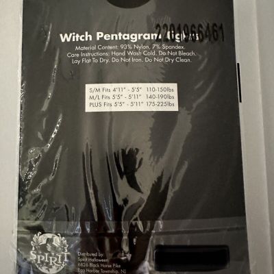 Witch Pentagram Fishnet Tights Women’s Pentagram Pattern Small/Medium Size - New