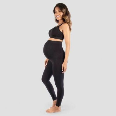 Maternity Belly Support Seamless Footless Tights - Isabel Maternity Size L / XL