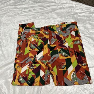 NWOT Women Lularoe Tc2 (tall&curvy2)  Leggings Cheshire Cats Creepy Sz20-26
