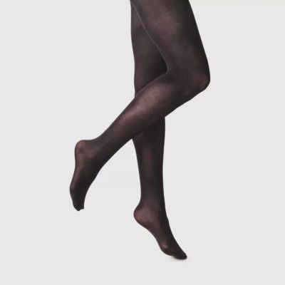 Women's 50d Opaque Tights, Size S/M - A New Day, Black, One Pair