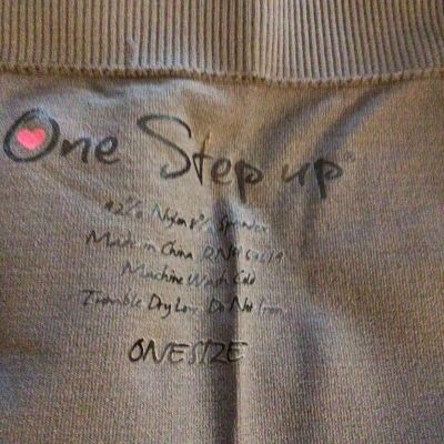 NWT- One Step Up - Ladies - Footless -Tights - One Size - Nylon - Spandex - Gray