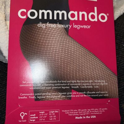Commando Dig-free Luxury Legwear Everyday Crotchet Buff Small