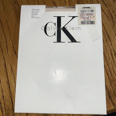 Calvin Klein Vintage Panty Hose Light 1 Control Top Size 1 NIP