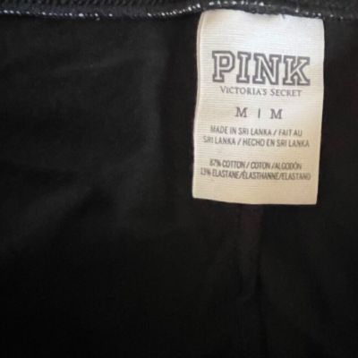 Victoria's Secret PINK Ultimate Leggings Black GEO Chevron Shine Size Medium