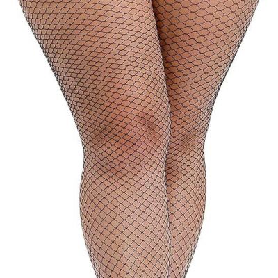 Womens High Waist Tights Fishnet Stockings Plus Size Thigh High Pantyhose