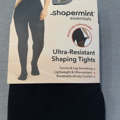 Shapermint Essentials Women's Black Size 2XL Shaping Tights Tummy Leg Smoothing