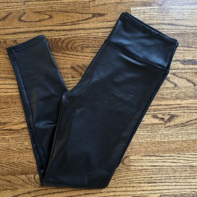 Women's Wild Fable Black Leather Style Leggings - Medium