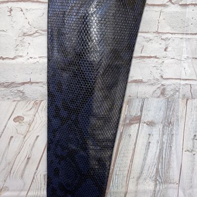 NEW Commando Faux Leather Animal Legging - Navy Blue Snake - XL