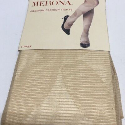 Tan Merona Size Medium/Large Fashion Tights NEW Nude Polka Dot Fun Pattern