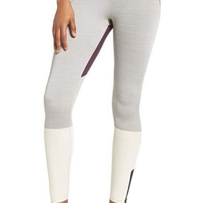 Nike Womens Legendary Mid Rise Zip Cuff Training Tights Color Grey Size X-Small