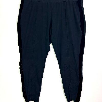 Lane bryant  leggings velvet stripe sturrups plus size 22/24