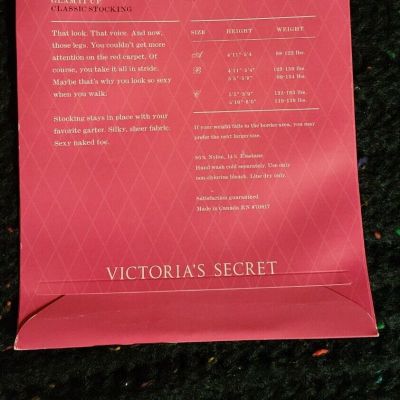NEW Victoria's Secret Sexy Little Things Stocking Flirt With Me White Size B
