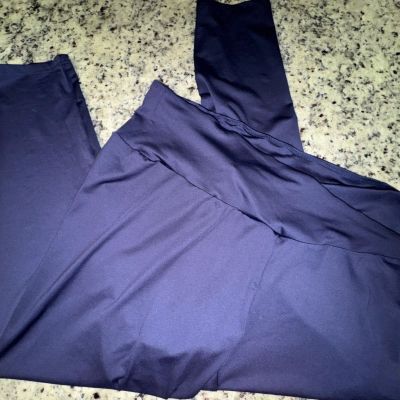 Womens New NWOT Plus Size 4XL SHEIN Navy Blue Leggings ~ Stretch ~ Solid