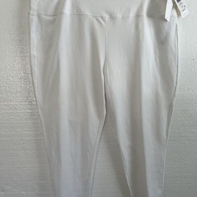 Eileen Fisher PLUS White High Waisted Crop Leggings Size 3X NWT $98