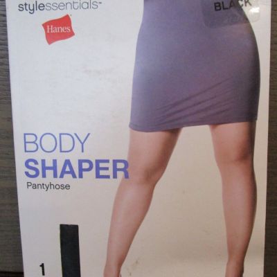 Hanes Style Essentials Body Shaper Pantyhose Silky Sheer Black Size 3X - NEW