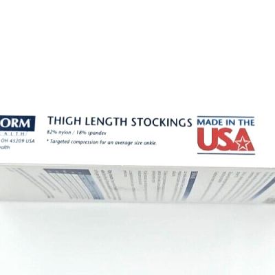 Truform Anti-Embolism Stockings Thigh High Closed Toe: 18 mmHg S BEIGE