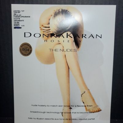 Donna Karan Tall Luxury Hosiery Nudes Rich Brown Control Top Pantyhose B04 D19