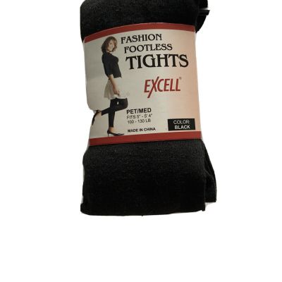 Excell Fashion Footless Tights Color Black  Pet/ Med Fit 5
