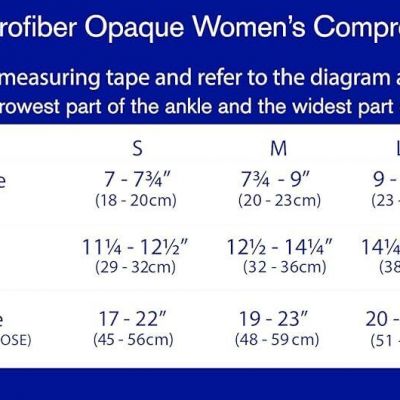 Dr. Comfort Women's Microfiber Opaque Pantyhose 20-30mmHg (Black) Large