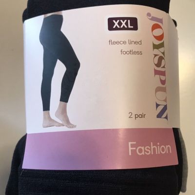 Womens Joyspun XXL Black & Grey? Animal / Opaque Tights 2 Pk Fashion