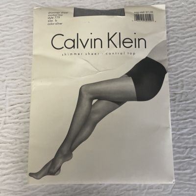 Calvin Klein Shimmer Sheer Control Top Size B Color Silver