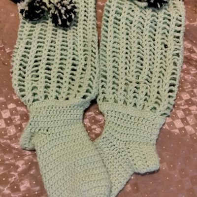 crochet thigh high stockings