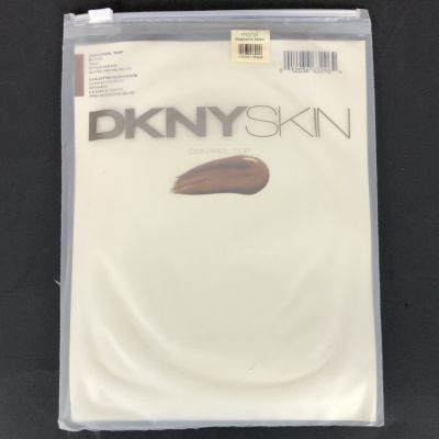 DKNY Skin Control Top Pantyhose Size Tall Blink Brown Sheer