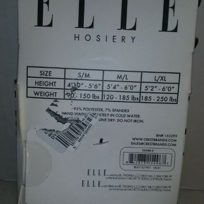 Elle Hosiery Women Fleece Lined Tights 2 Pairs/Pk. Black Size S/M Footless