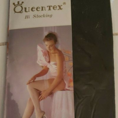 Vintage Queen Tex Hi Stockings Thigh High Black OSFA