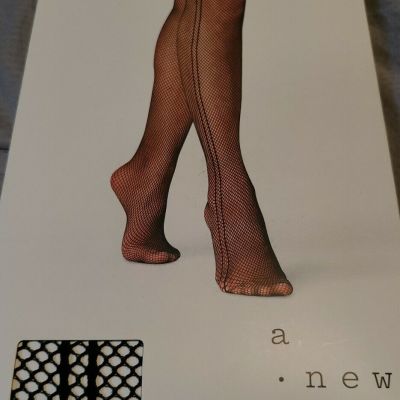 A New Day Black Patterned Fashion Tights Women's Size M/L - 1 Pair