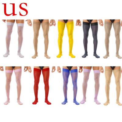 US Mens Oil Glossy Sexy Sissy Shiny Tight Stockings Funny Stocking Pantyhose
